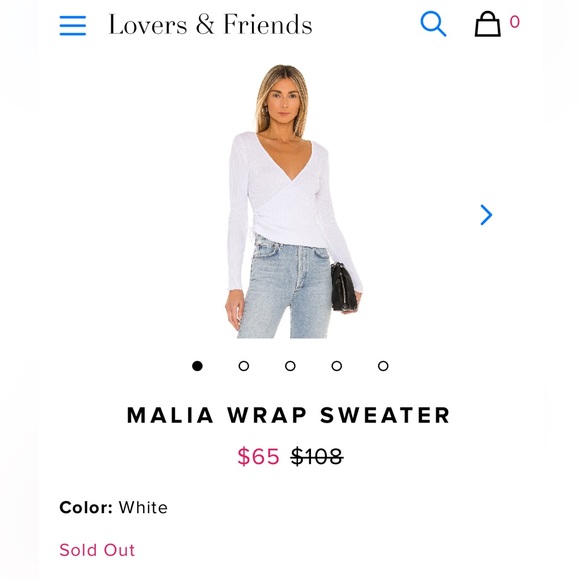 $108 LOVERS + FRIENDS RIBBED WRAP MAJORELLE FOR LOVE LEMONS TULAROSA REVOLVE Y2K - Picture 5 of 10